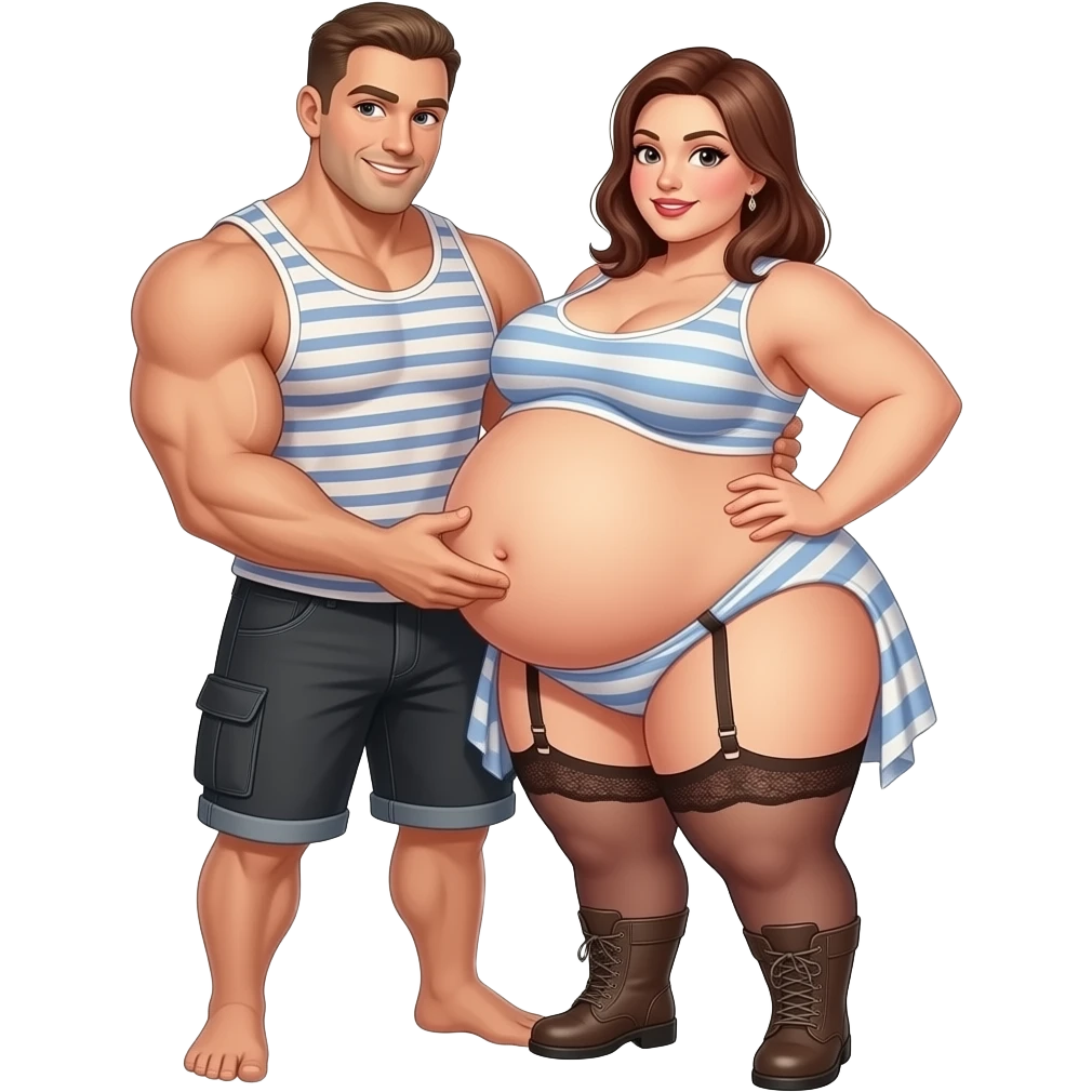 A MUSCULOUS AND NAKED MAN WITH BIG DICK FUCKING A BIG BOOTY WOMEN emoji