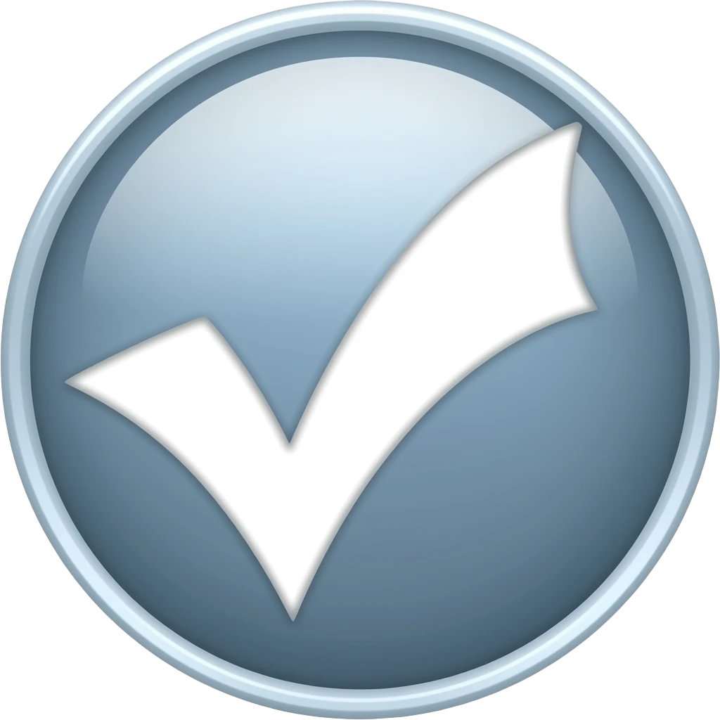 Temove the text and add a white tick emoji