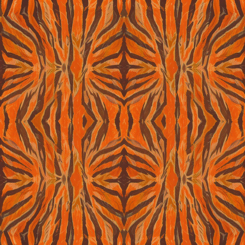 tiger print pattern in autumn colors, orange brown beige palette, abstract seamless texture, bold stylish background emoji
