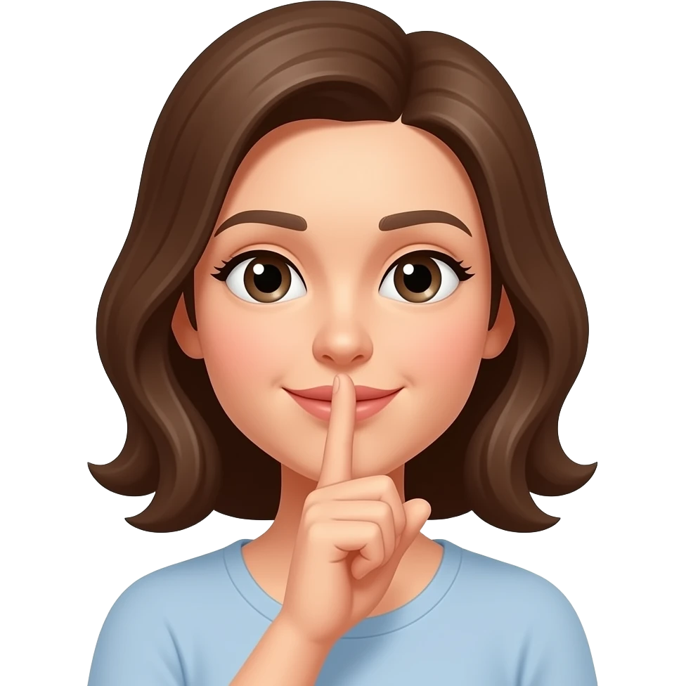 woman shhh emoji