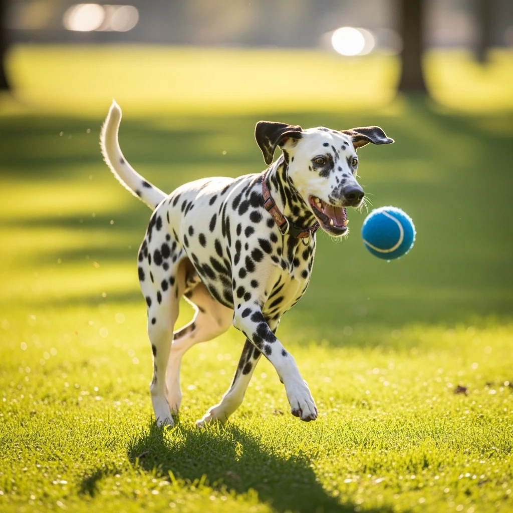 happy dog running after ball emoji