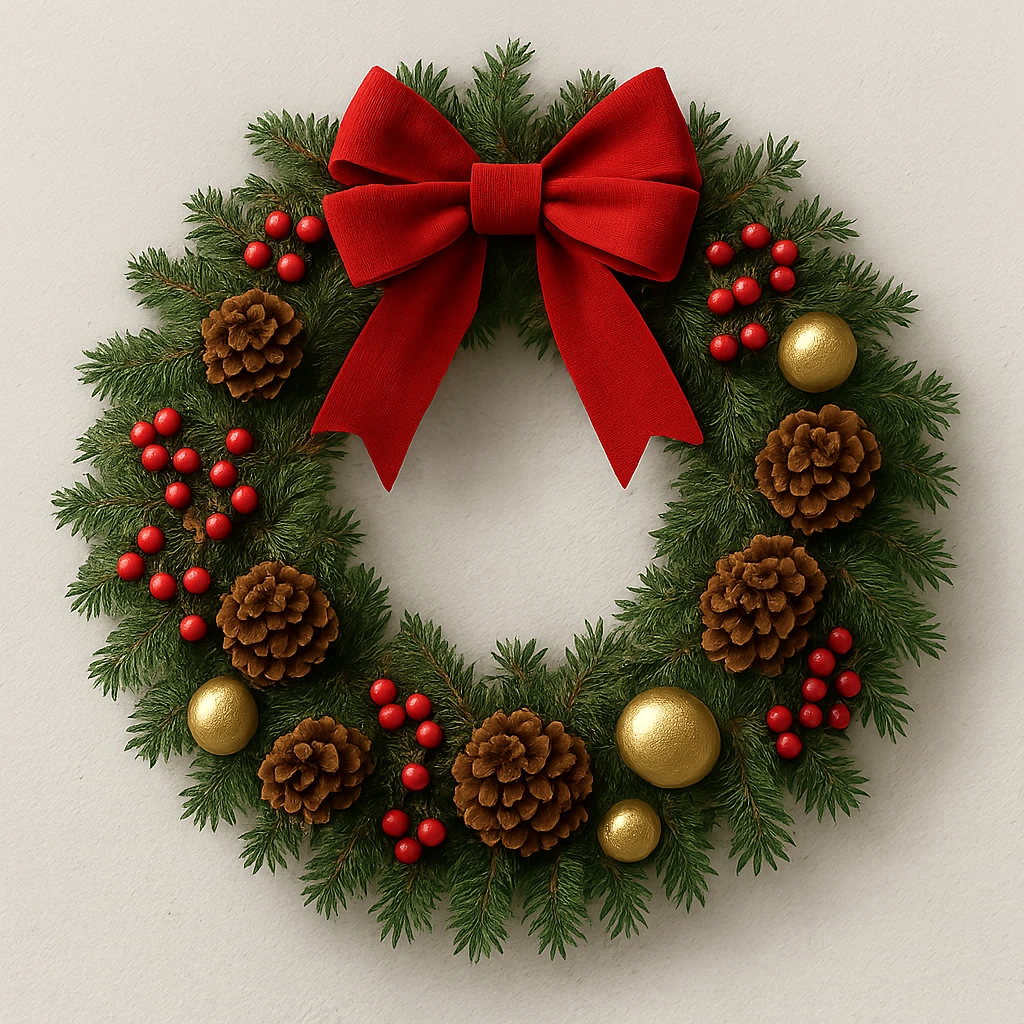 christmas wreath remove background emoji