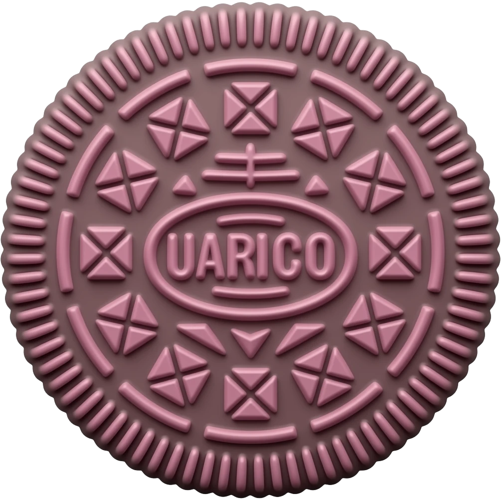 Galleta oreo rosada y negra emoji