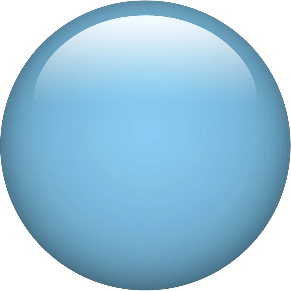 A light blue circle emoji