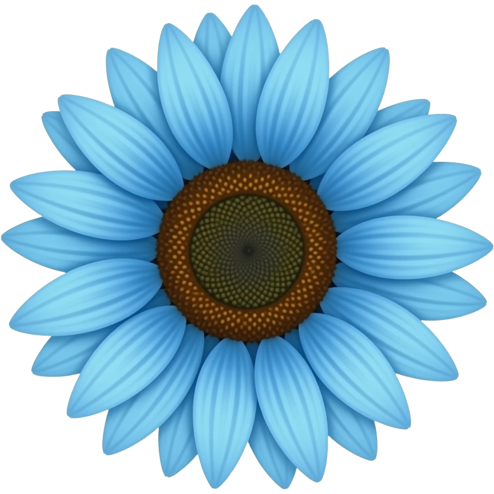 Blue sunflower emoji