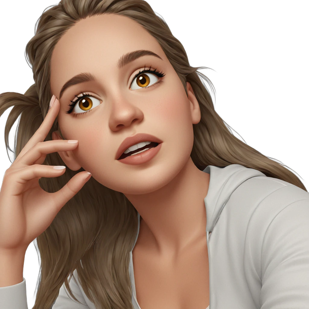 realistic portrait of a girl emoji