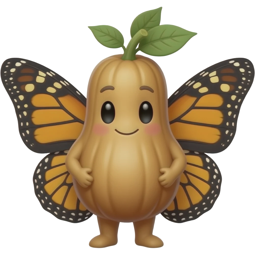 Yam in a butterfly costume emoji