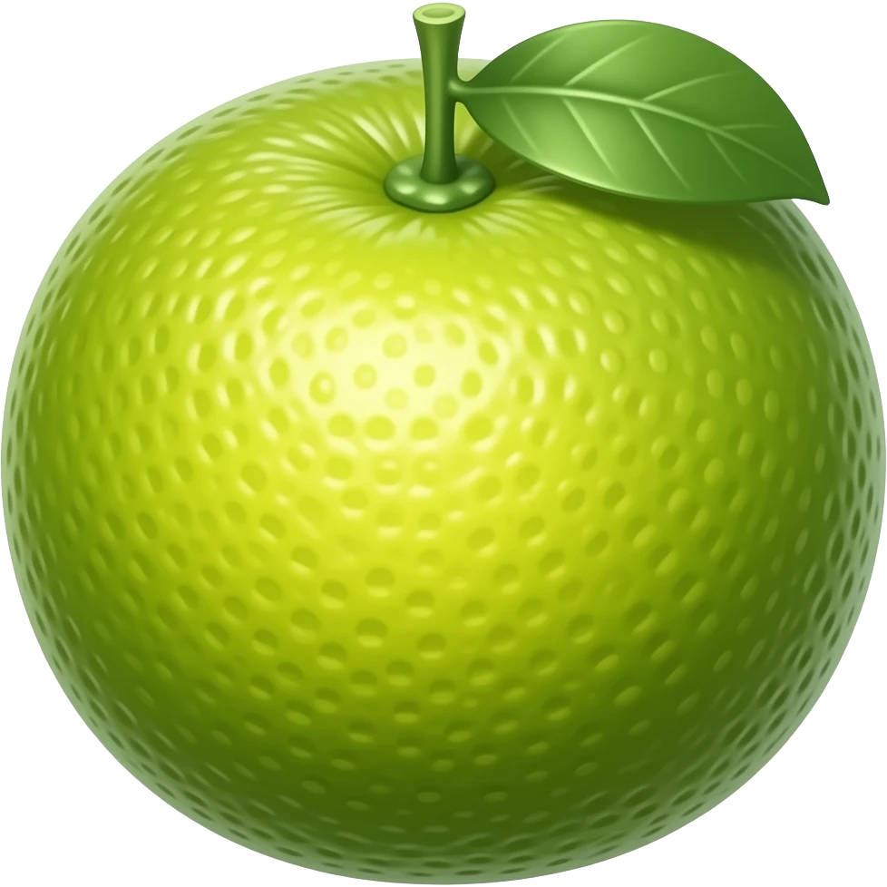 a orange but in green,simple emoji