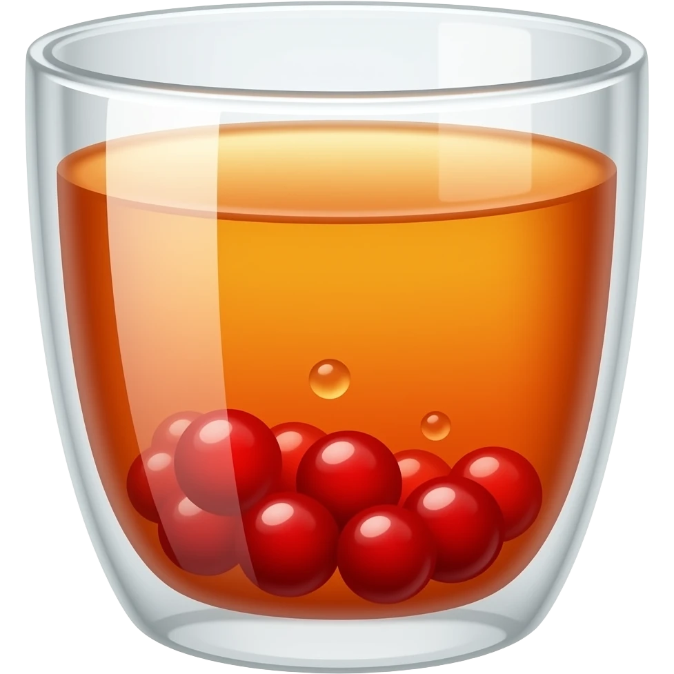 red boba tea pearls emoji