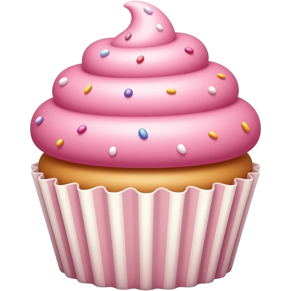 Cupcake with pink icing emoji