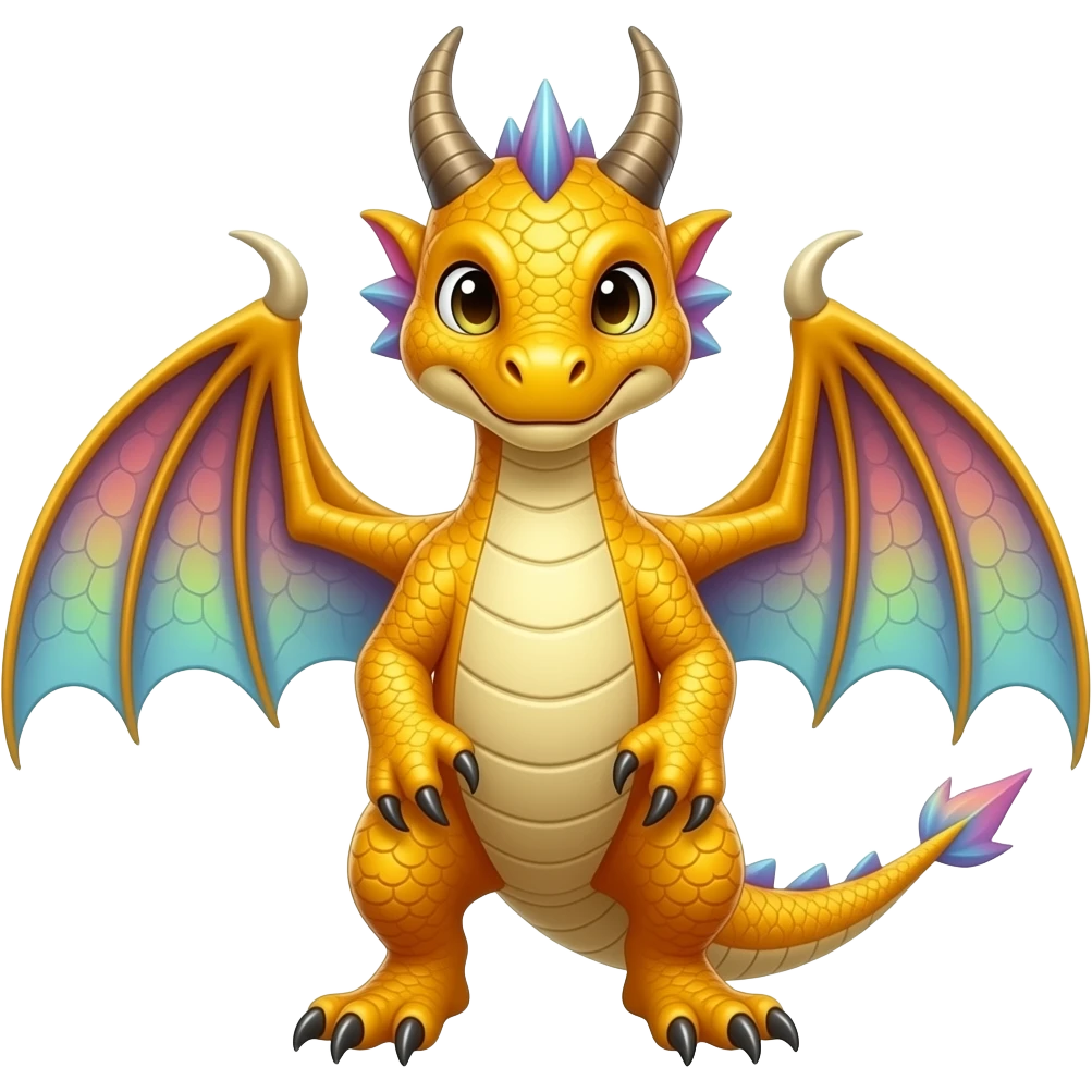 yellow dragon front view emoji