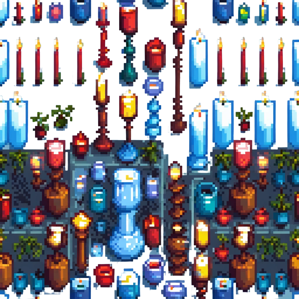 pixel art candlestick pattern, classic financial chart, minimalistic emoji