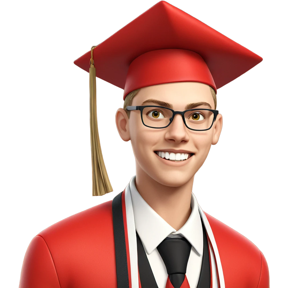 smiling boy in stylish attire emoji