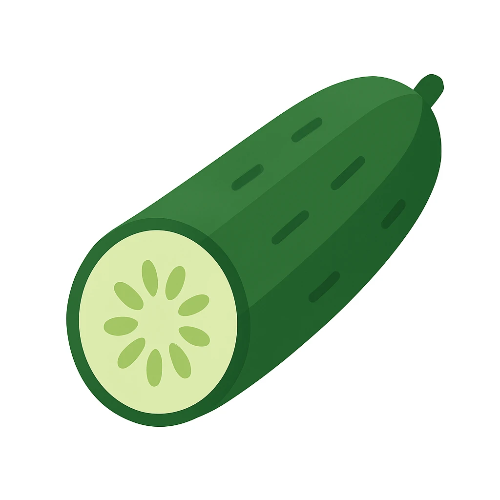 Flat design style cucumber emoji
