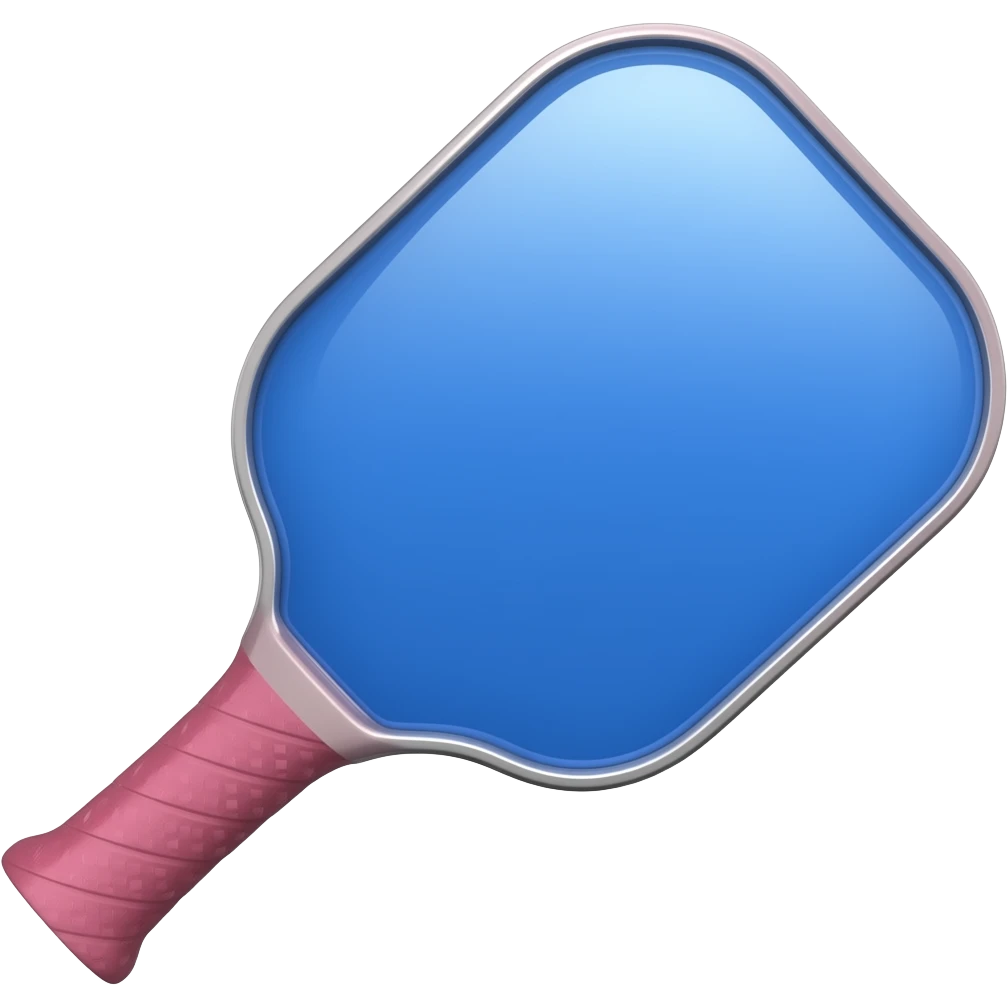 Pickleball paddle. Pink and blue emoji