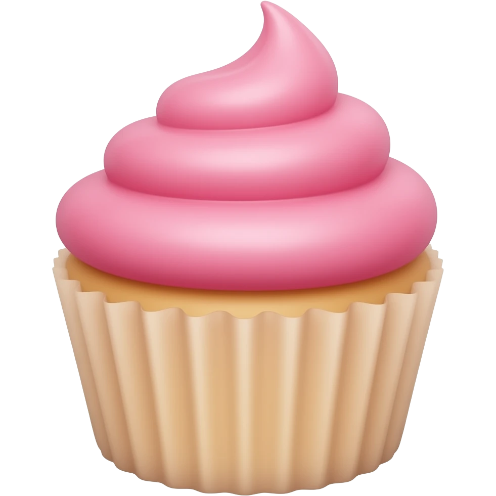 Cupcake with pink icing emoji