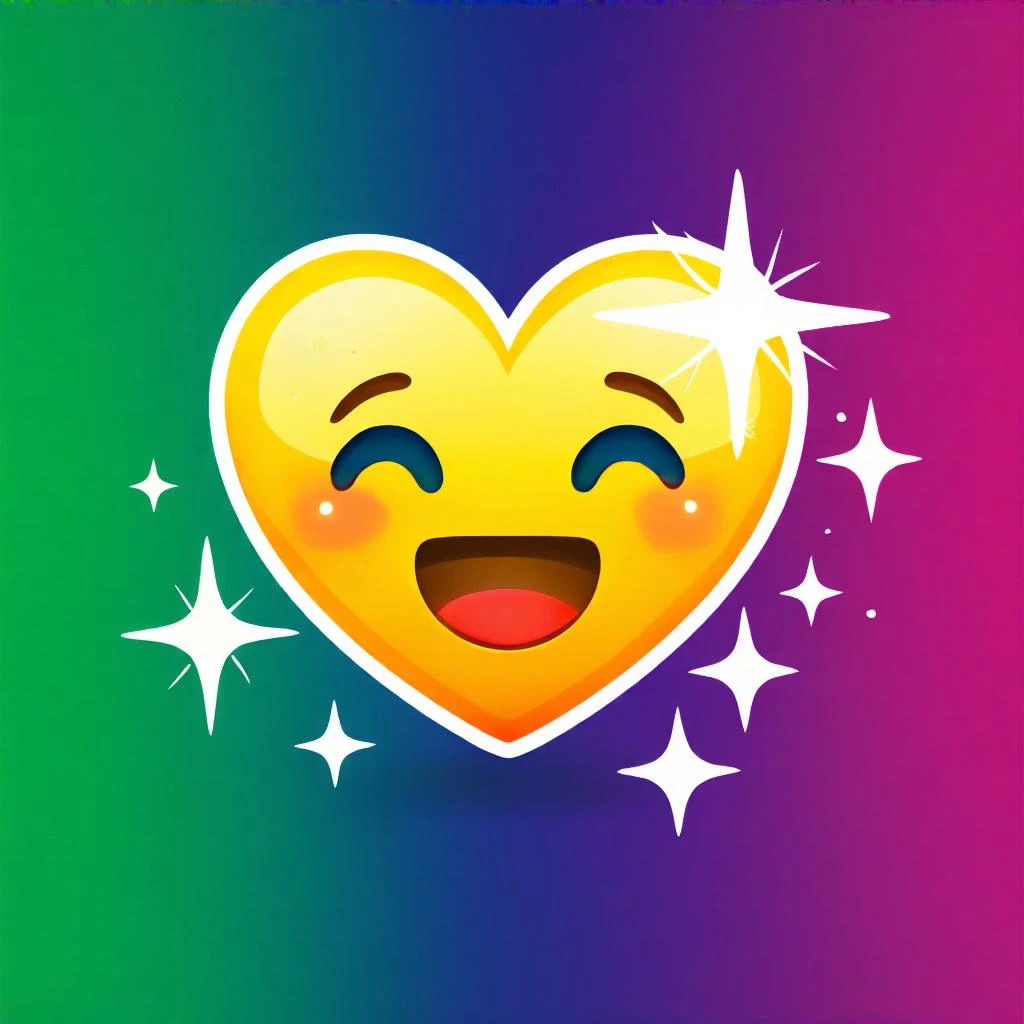 heart emoji with sparkles emoji