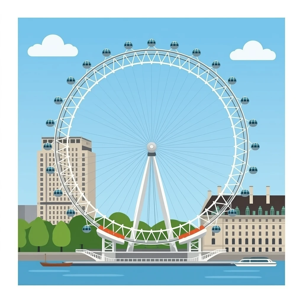 London Eye in elegant emoji