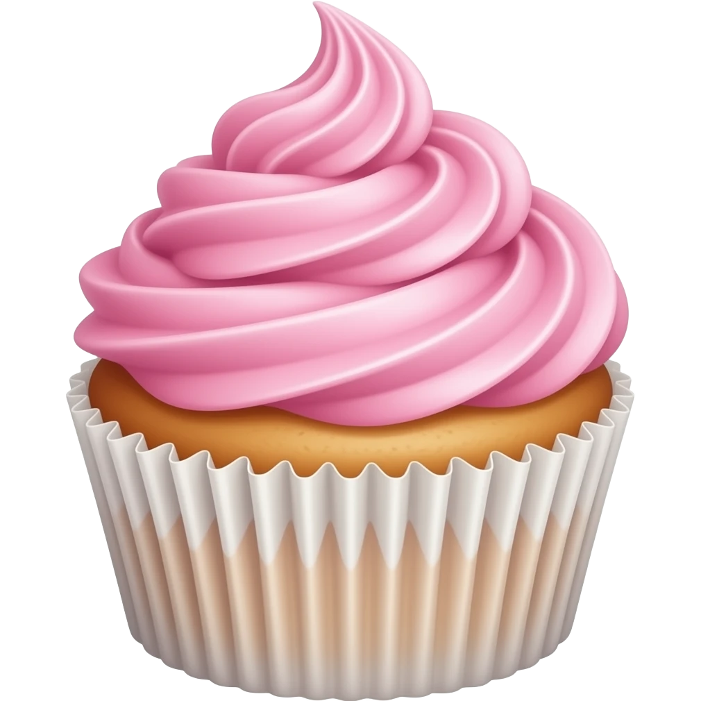 Cupcake with pink icing emoji