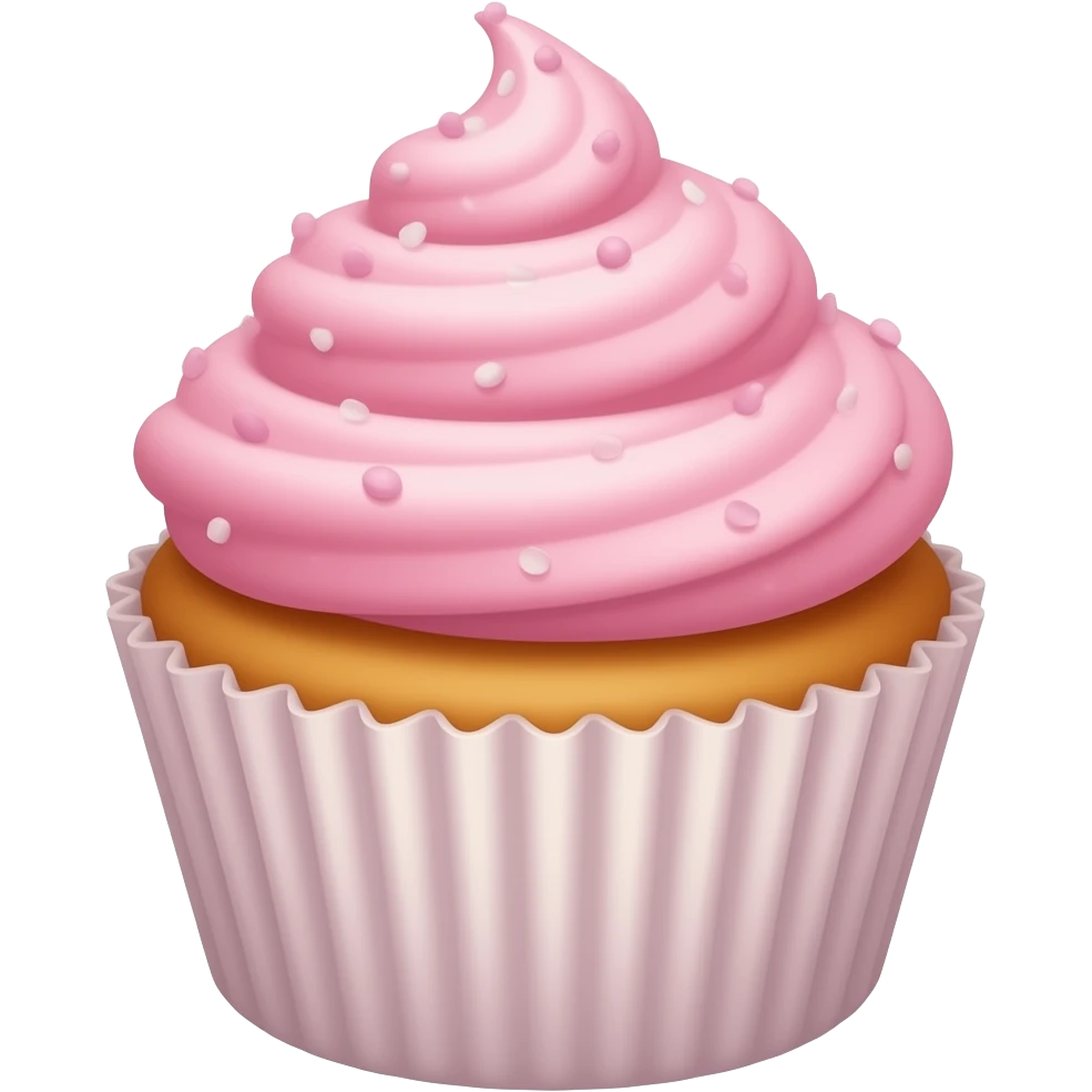 Cupcake with pink icing emoji