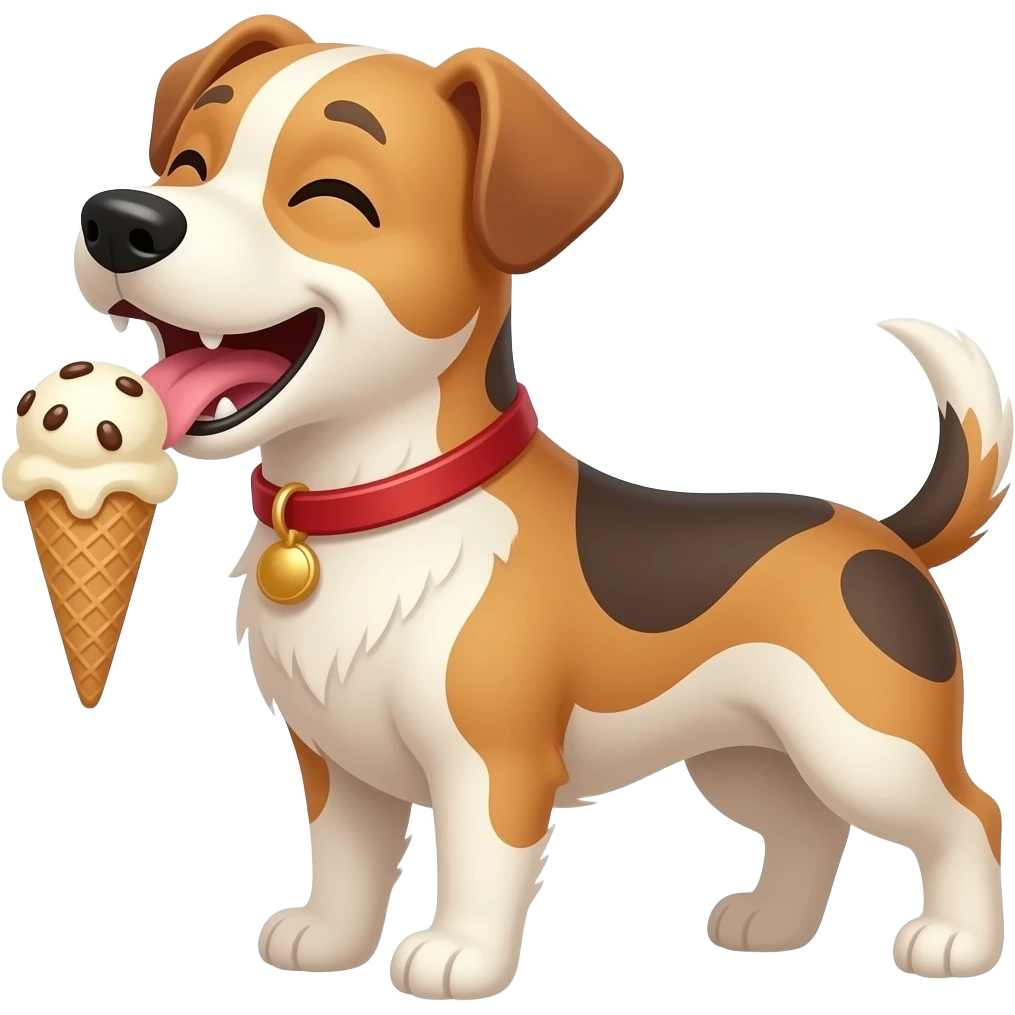 dog so funny so funny soooo funny eating icea cream hahahaa emoji