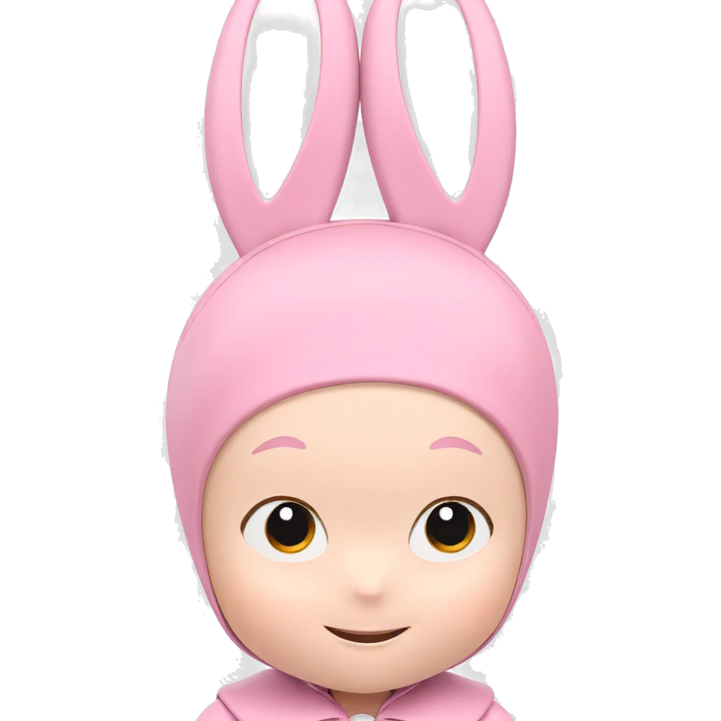 cute girl in rabbit costume emoji