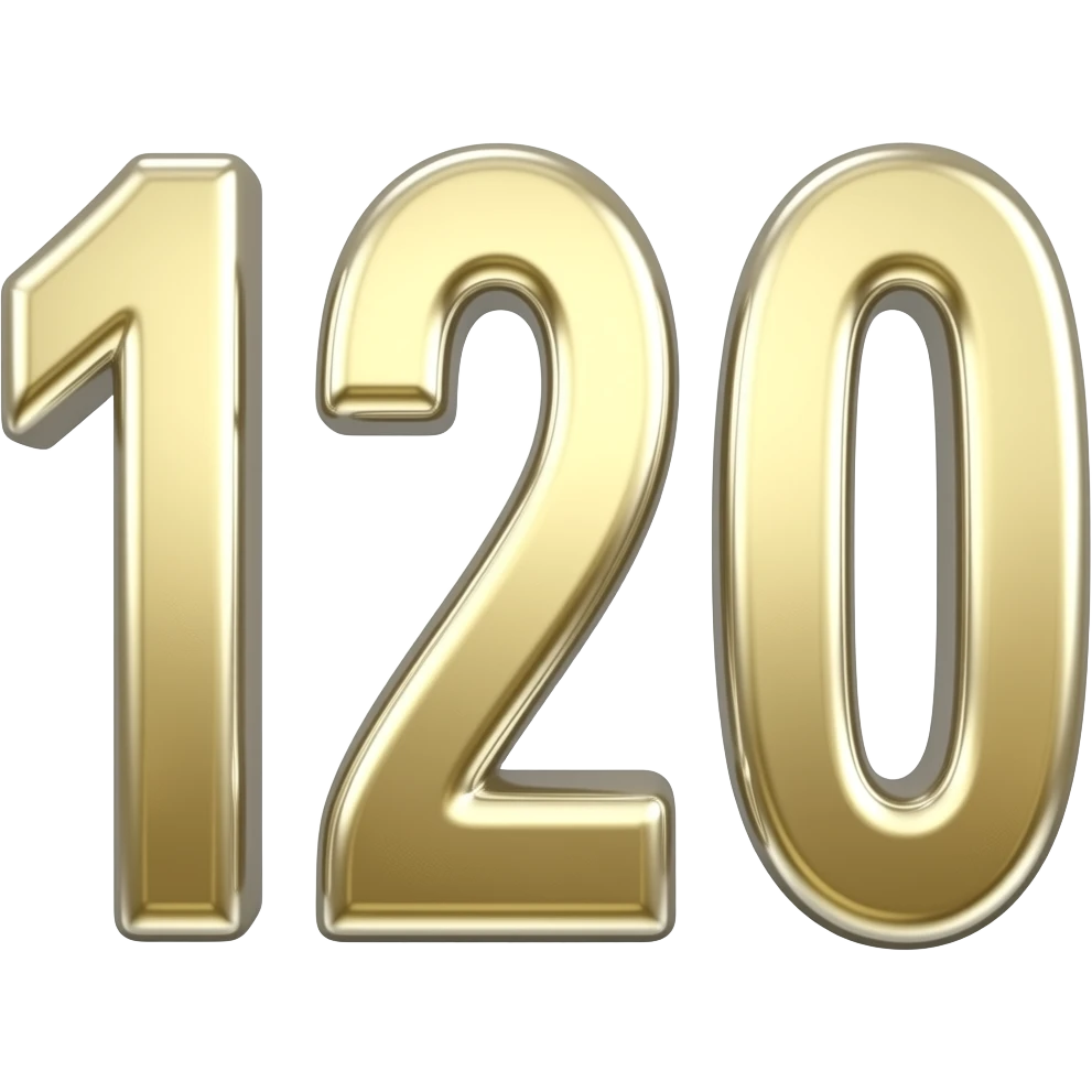 creami un emoji col numero '120' emoji