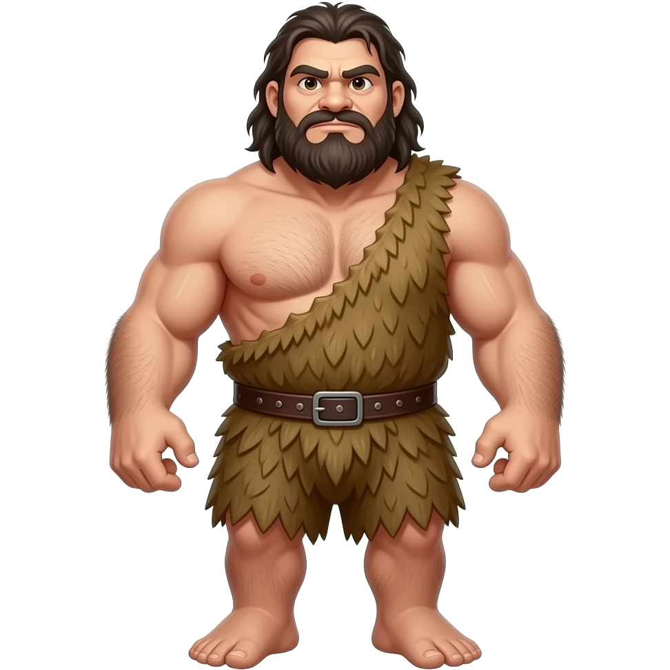 cave man big and tall whole body emoji