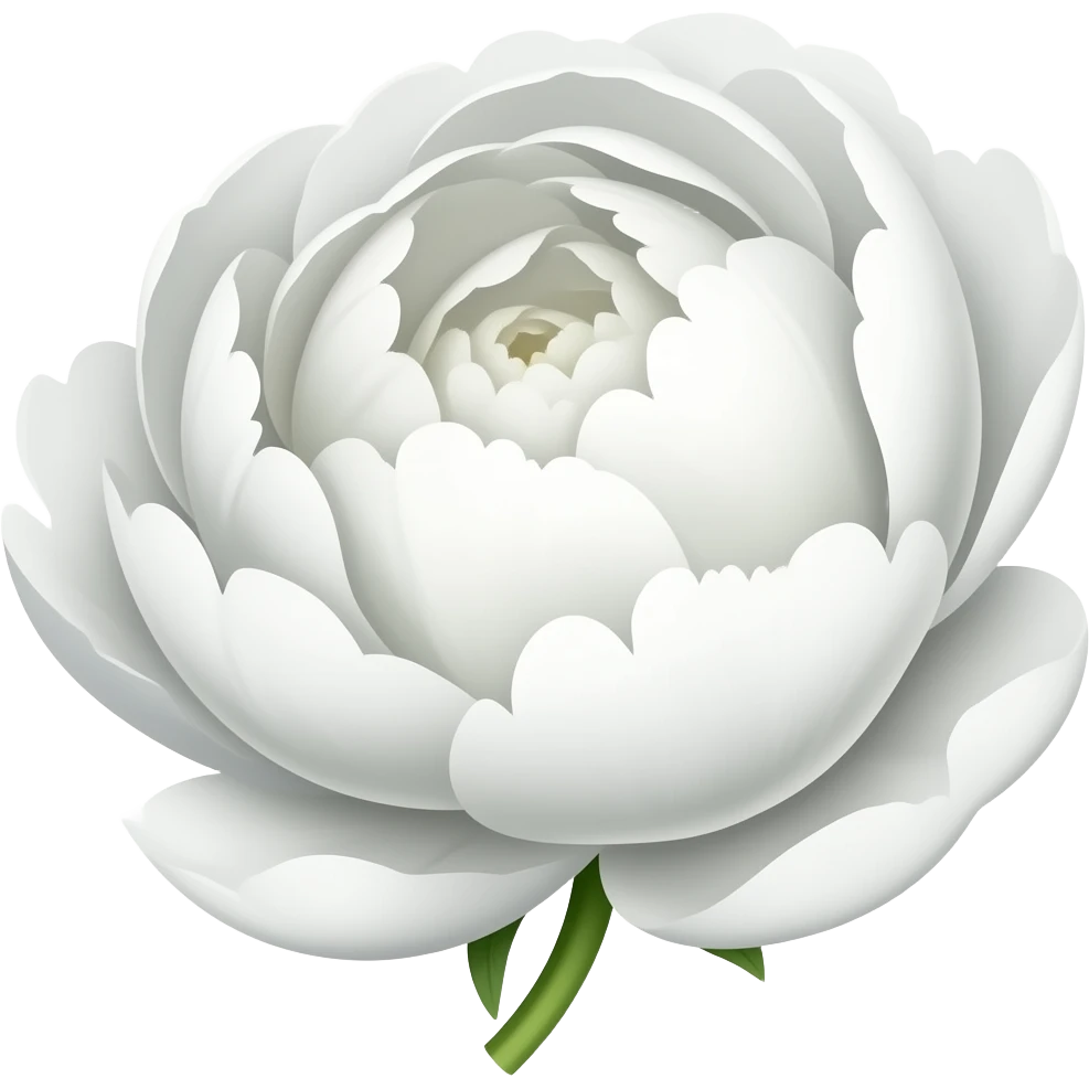 White peonies emoji