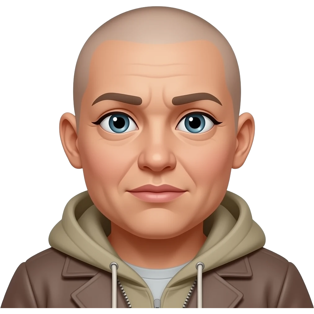 A chunky res headed homeless woman with cross eyes emoji