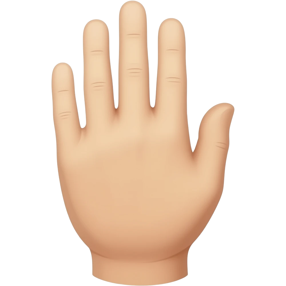 Mano mostrando los dos dedos del centro, el del medio y el anular, los otros dedos deben estar cerrados emoji