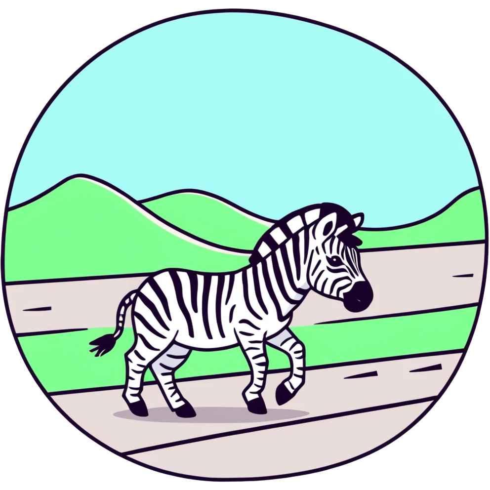 Karate on zebra road  emoji