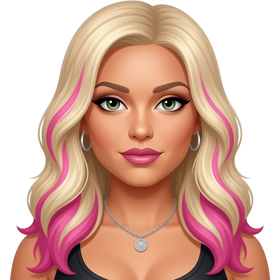 alexa bliss blond hair and hair pink emoji