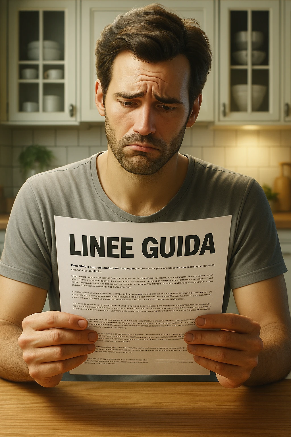 FALLA IDENTICA A QUESTA MA SUL FOGLIO SCRIVI "LINEE GUIDA" IN ITALIANO emoji