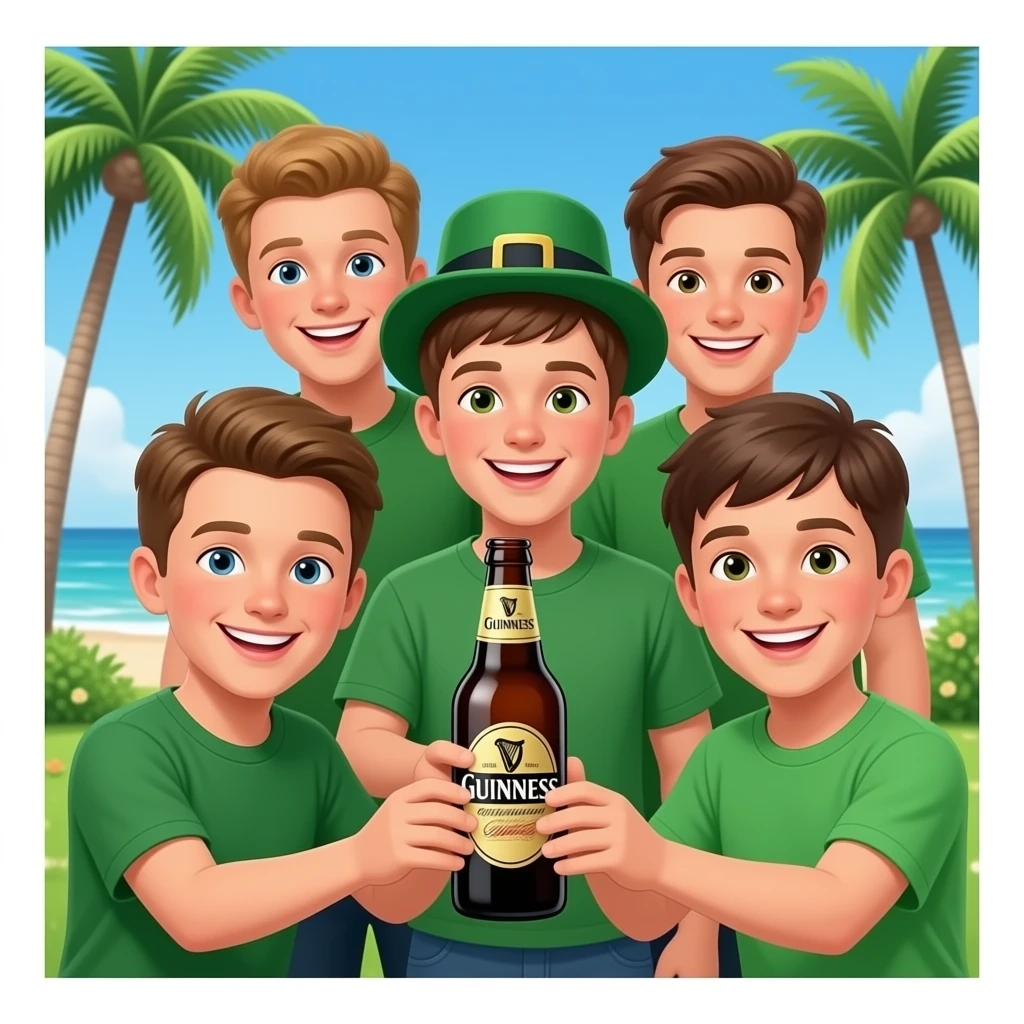 Guinness and 5 irish boys st Patrick's day in florida emoji