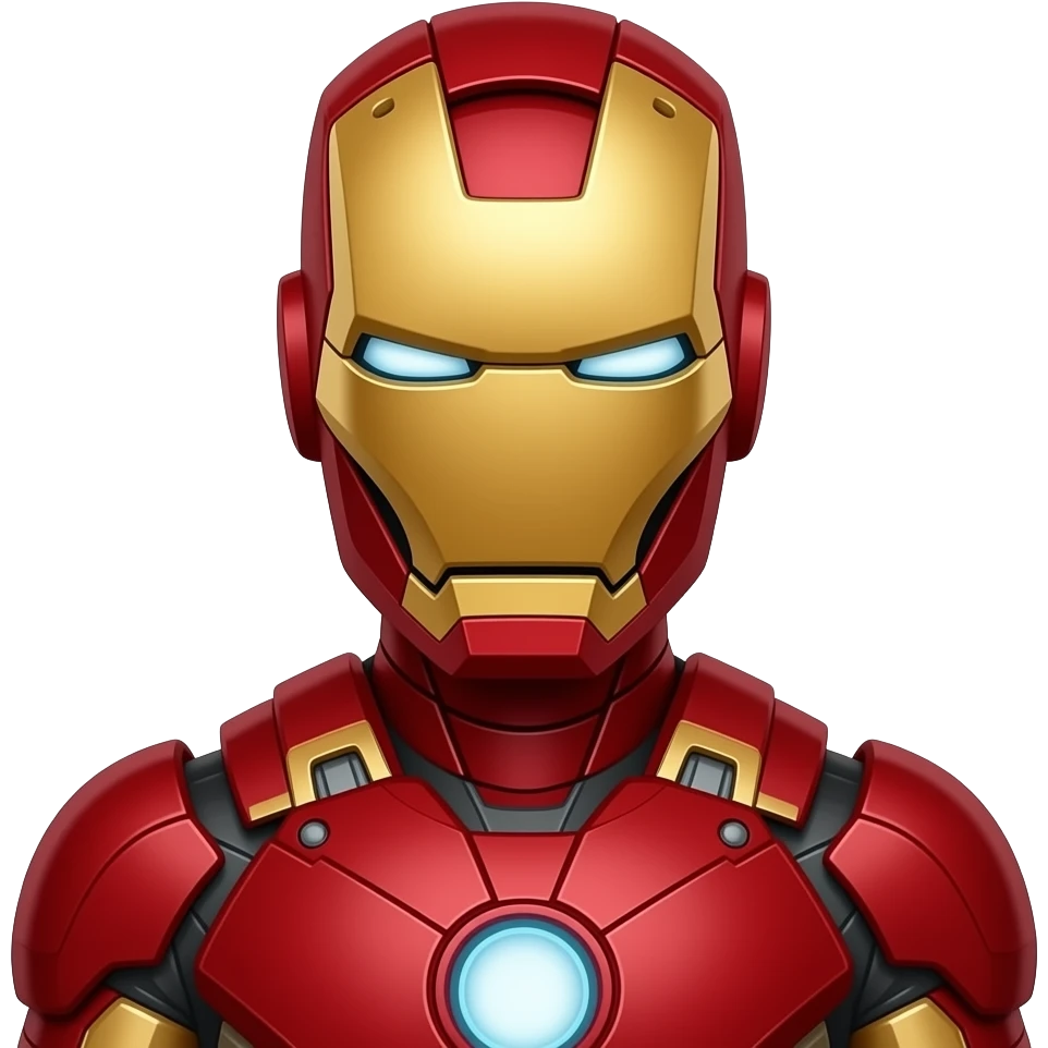 Creat a cool emoji on iron man red colour git emoji