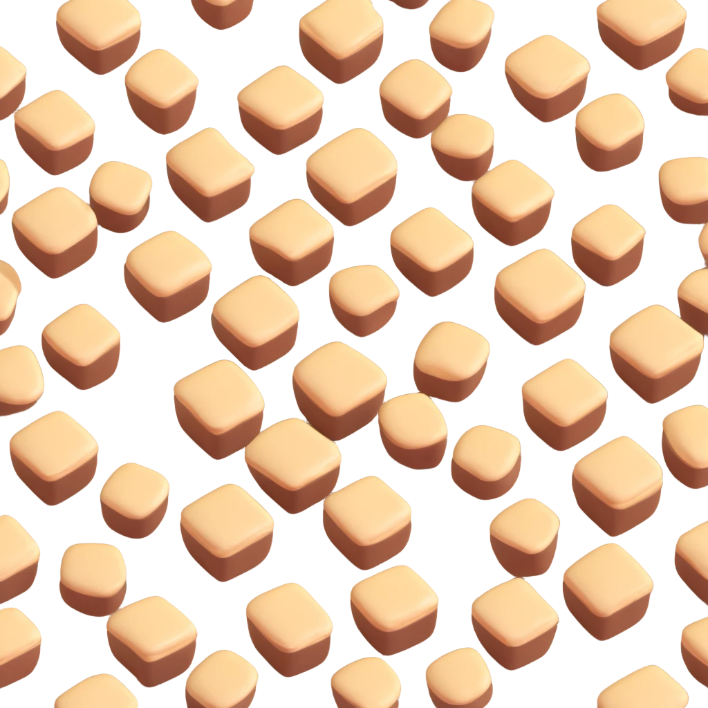 tiramisu square cups, simplified, clear, emoji-like, no faces emoji