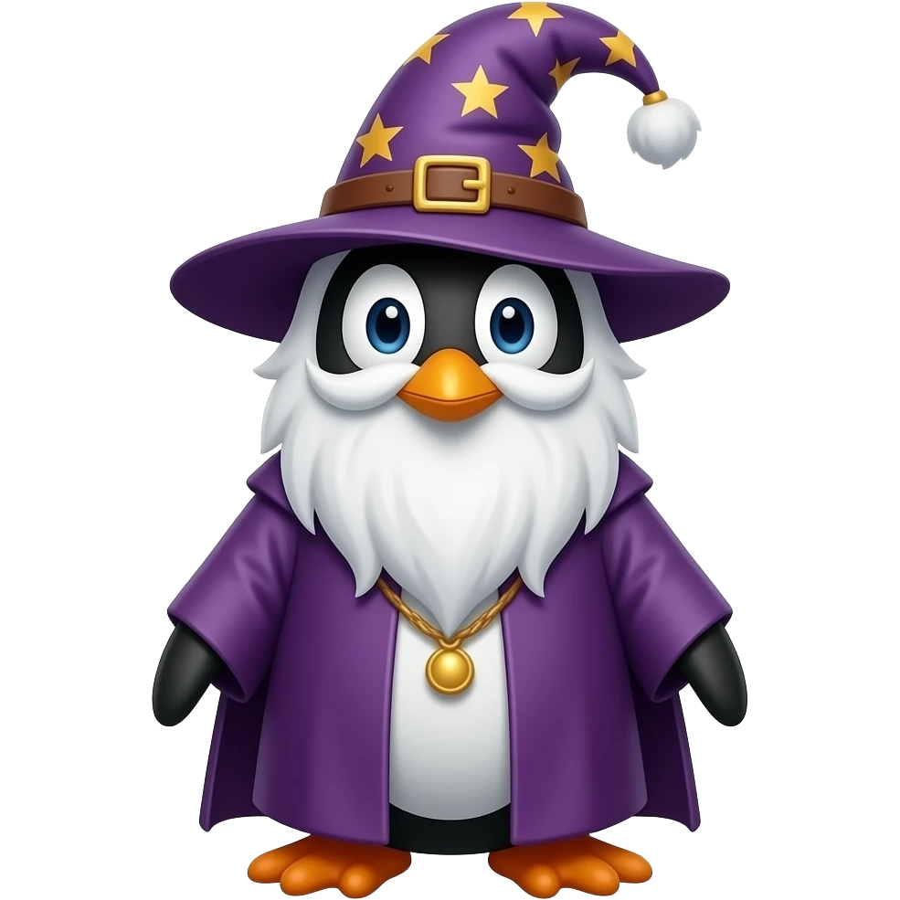 Penguin Wizard emoji