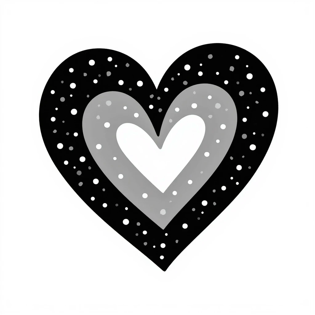 pride heart, hand drawn doodle style, sketchy lines emoji