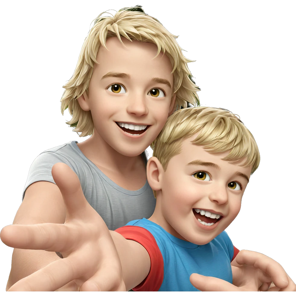 smiling boys with blonde hair emoji