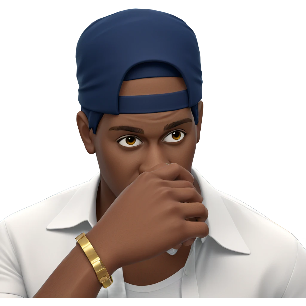 stylish male in white shirt emoji