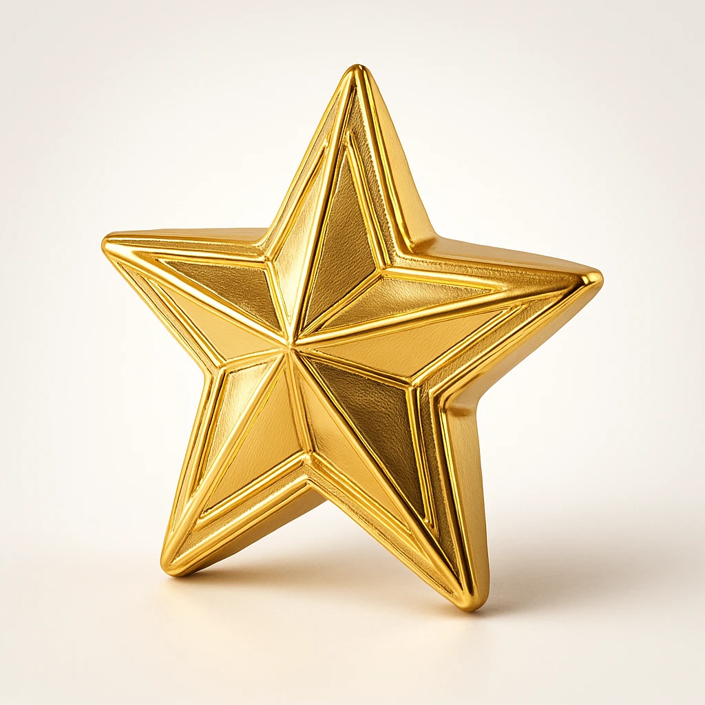 gold style icon of a star emoji