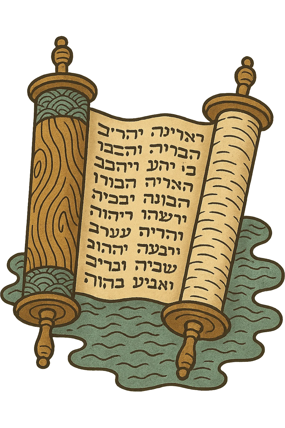 Torah scroll on a transparent background emoji