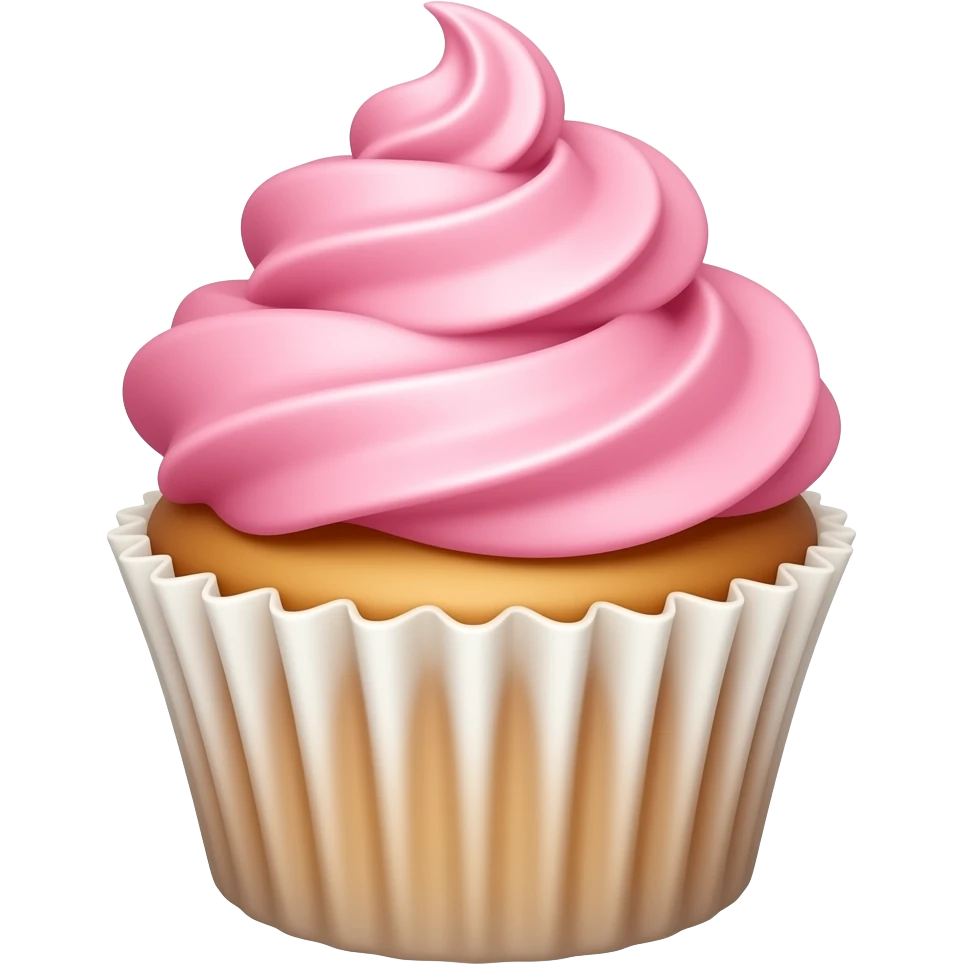 Cupcake with pink icing emoji