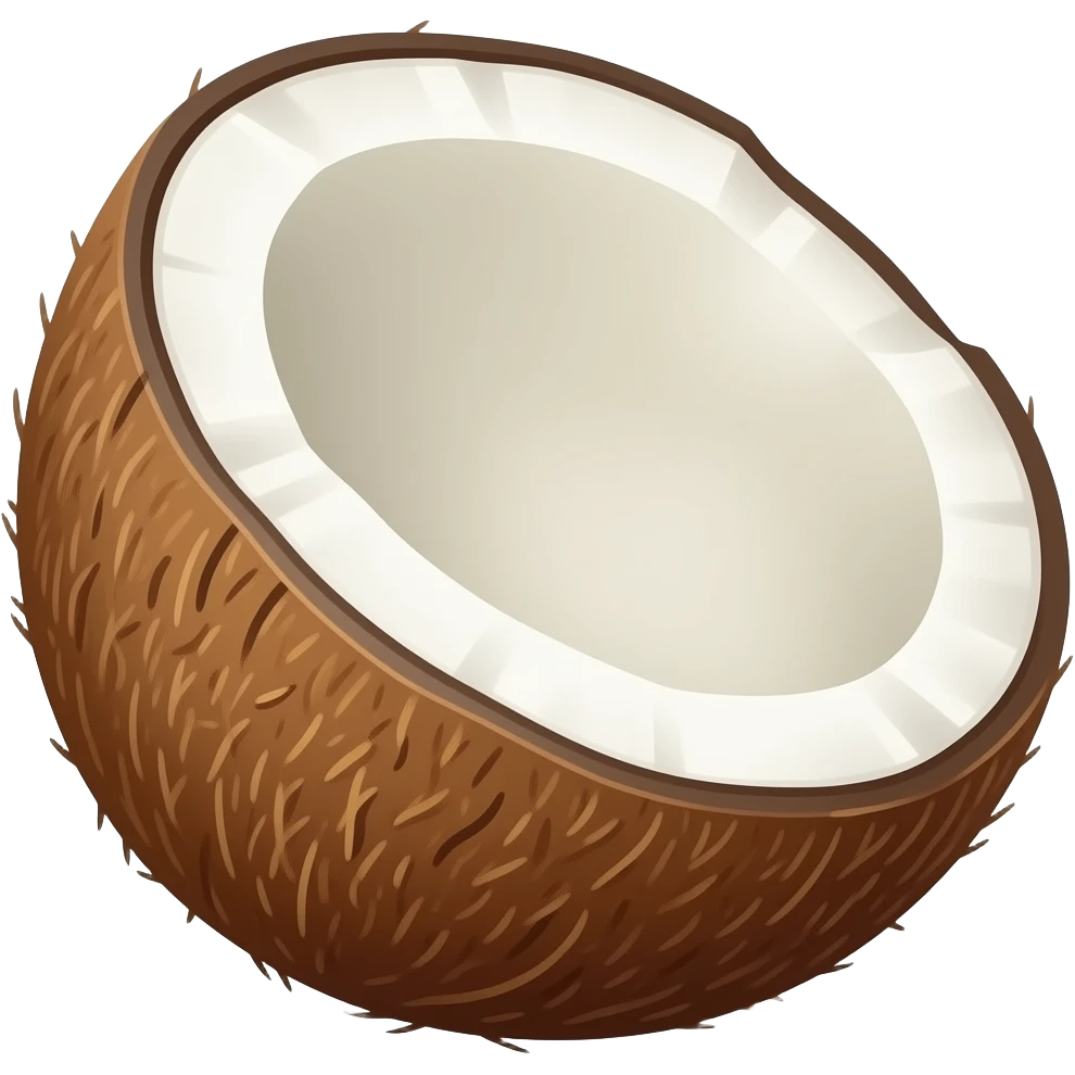 Whole coconut emoji