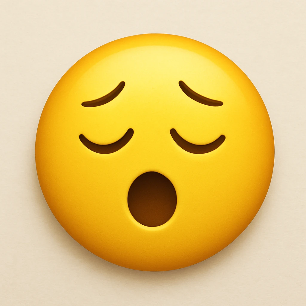 yellow emoji with a sleepy face emoji