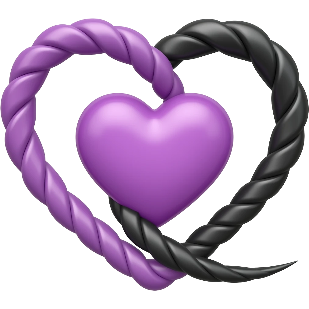 💜🖤 combine these two emojis to something very cutesy emoji