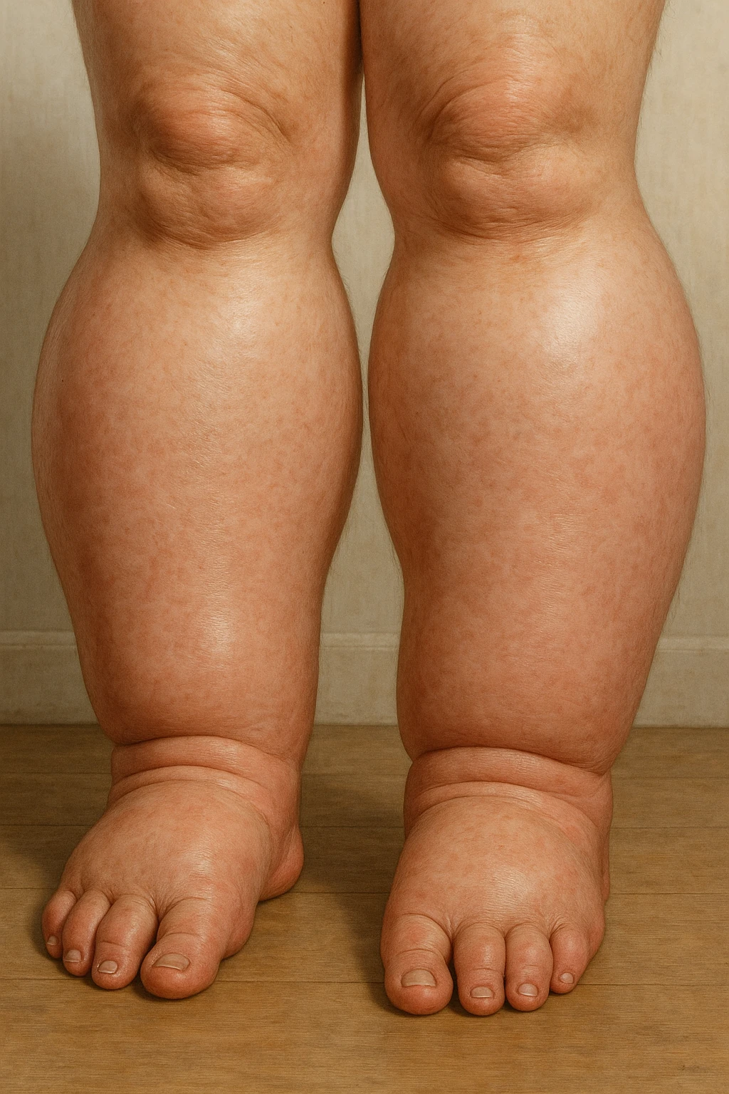 gambe gonfie come palloni donna realistica emoji