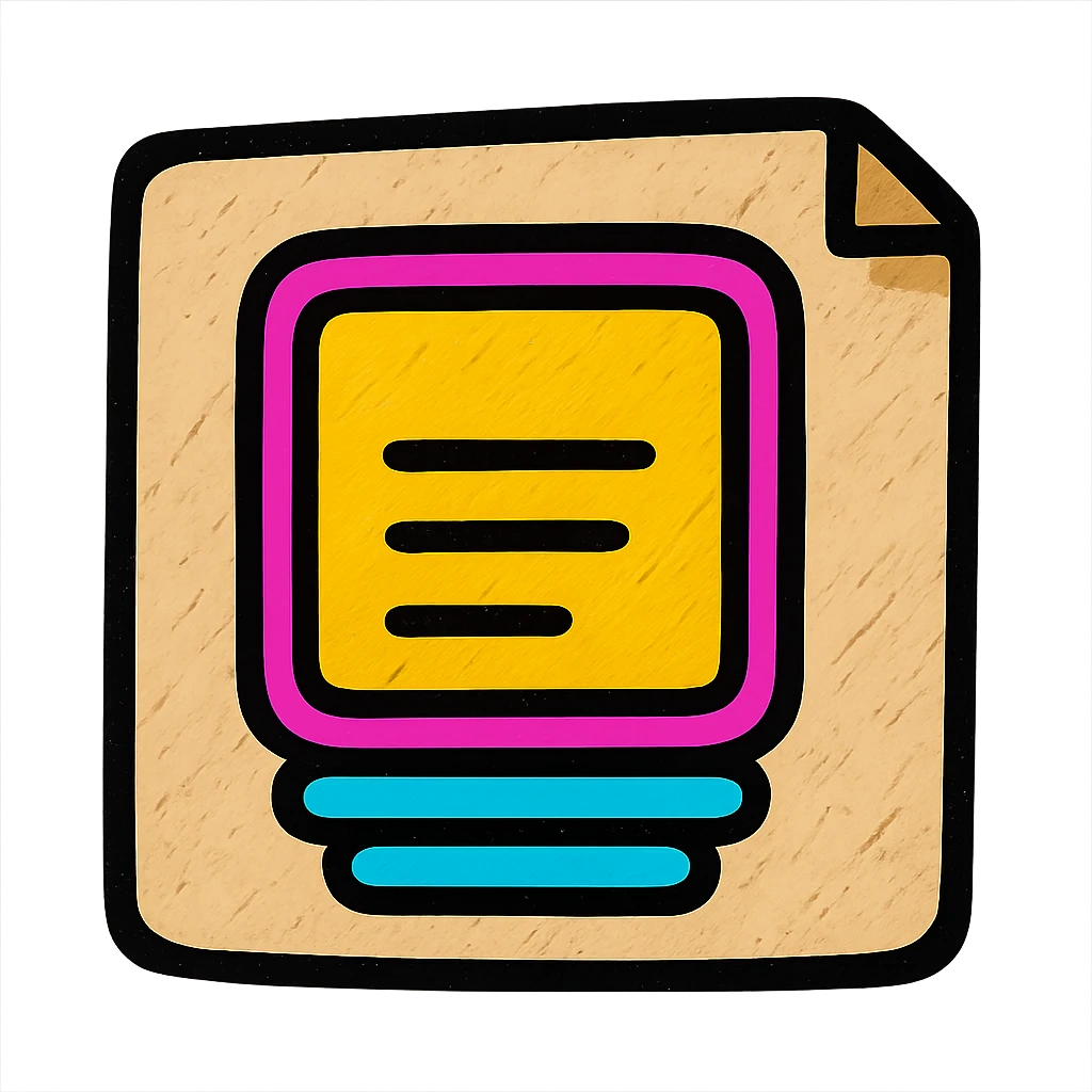 beige sticky note, subtle texture, no text, modern icon emoji
