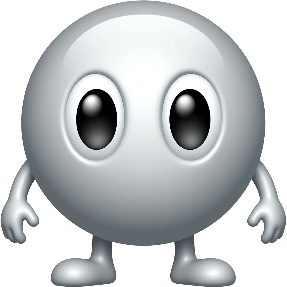 A circle with legs with eyes emoji